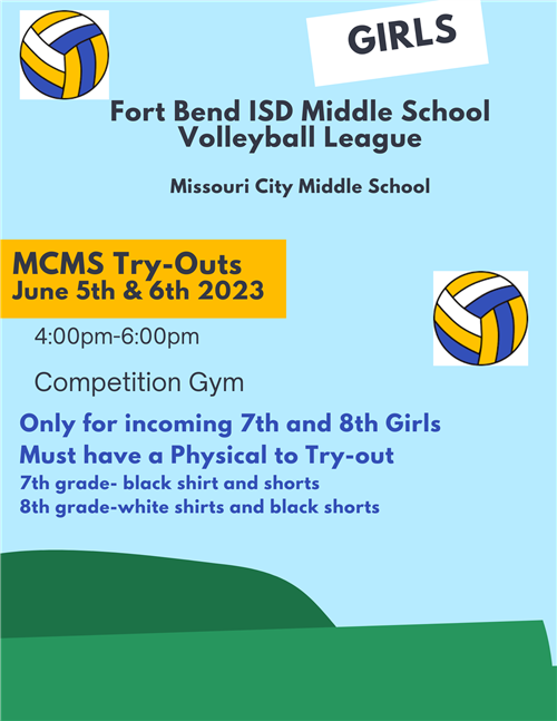  FBISD Middle School Volleyball League Tryouts